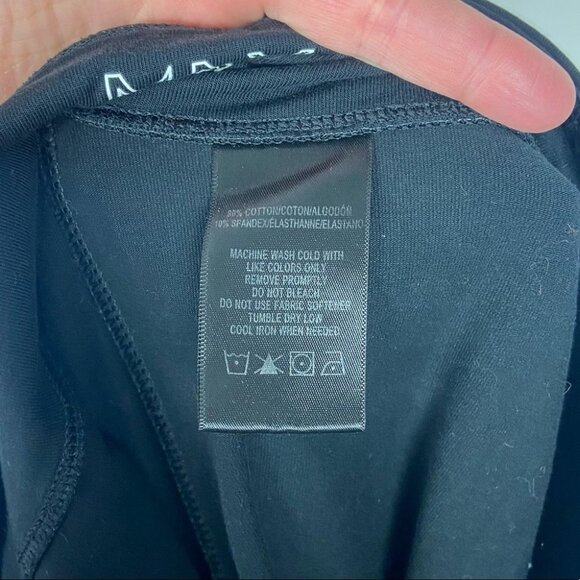 Marc New York Performance 7/8 Black White Leggings Size Large Stripe Yoga Pants - Picture 8 of 14